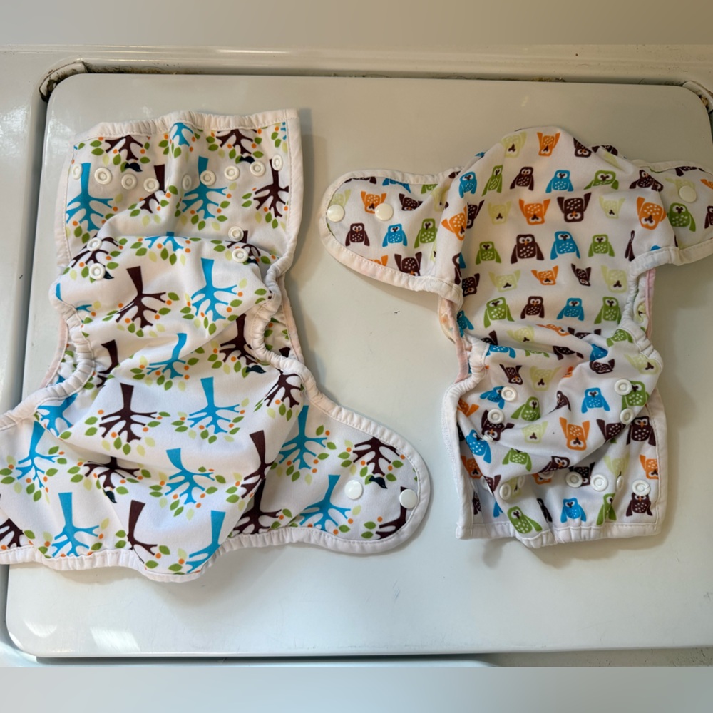 Thirsties Size One pocket snap diaper covers lot of 9 GUC cover only - Picture 7 of 13